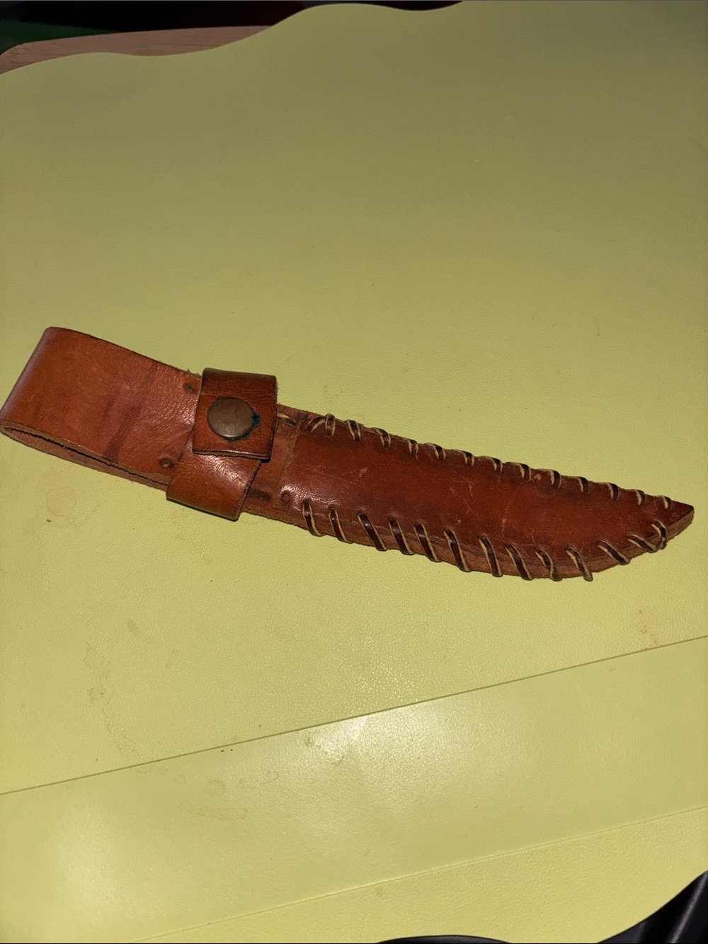 Handstitched Brown Leather Knife Sheath